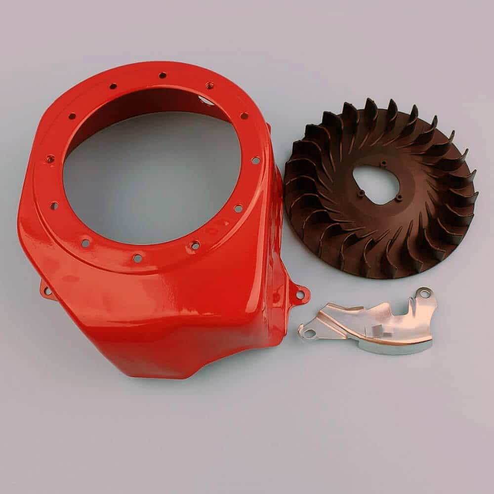 Generator fan cover lying flat