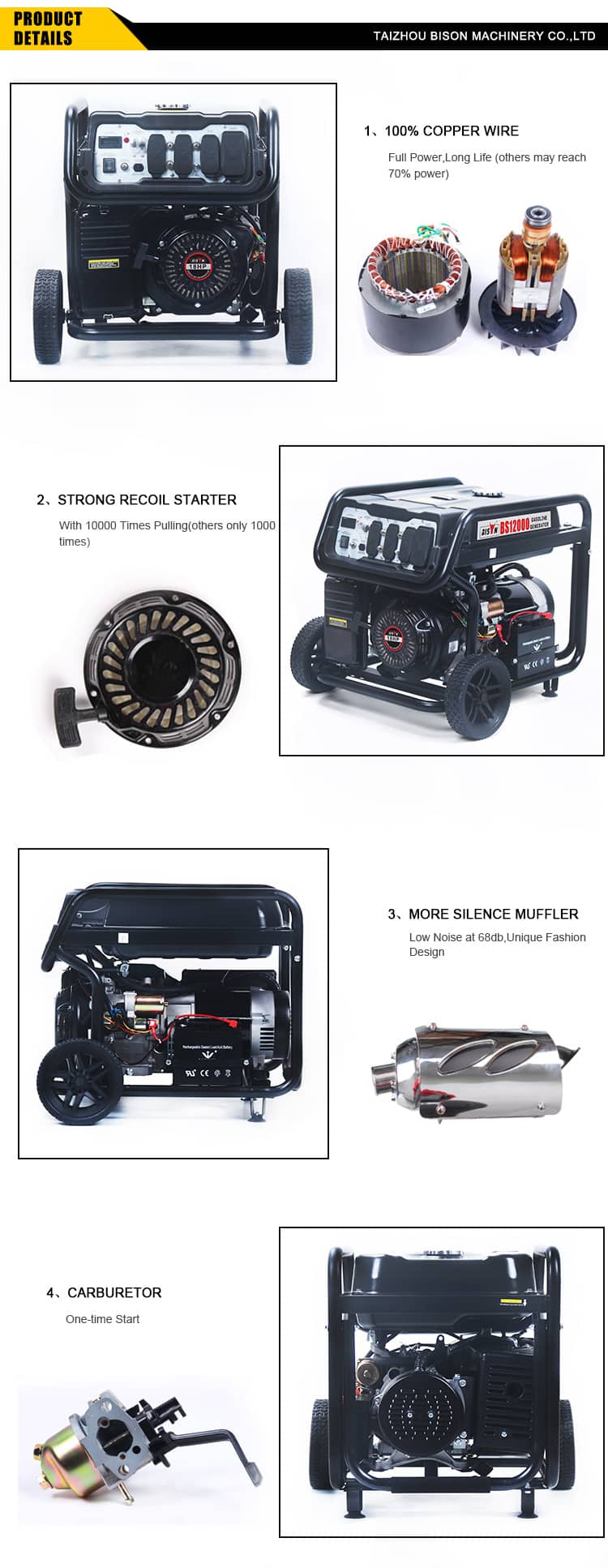 12kw single phase petrol generators detail 2