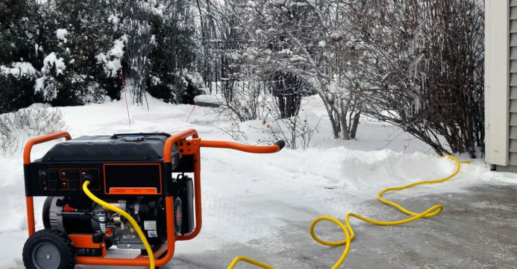 storing generators for snow days