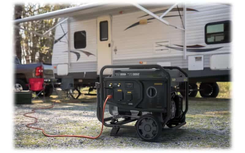 portable generator with wheel kit