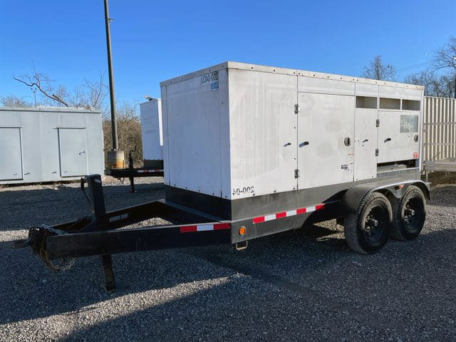 bison mobile generator set waiting for transport