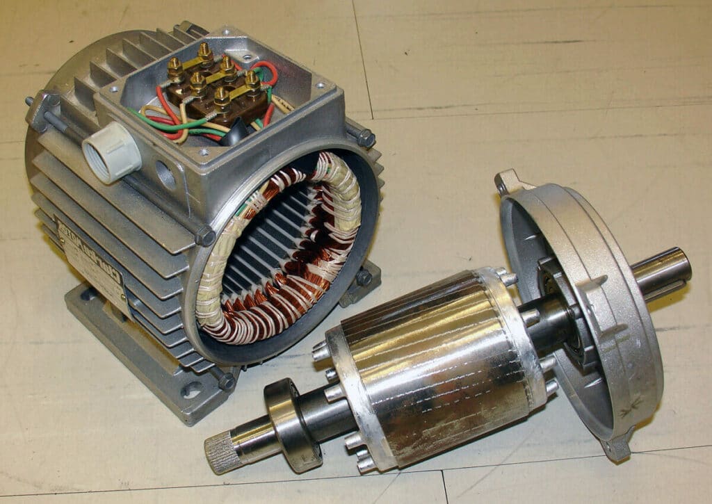 background illustration of bison generator rotor and stator
