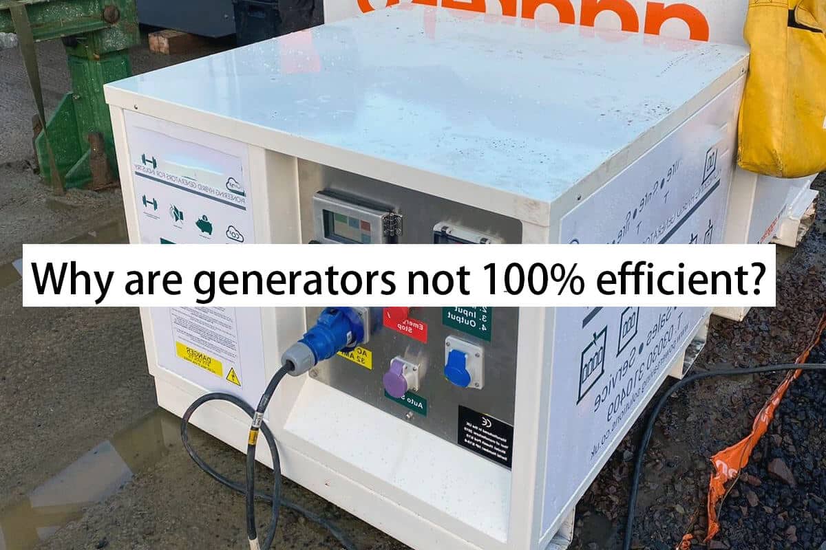 Portable generators in use