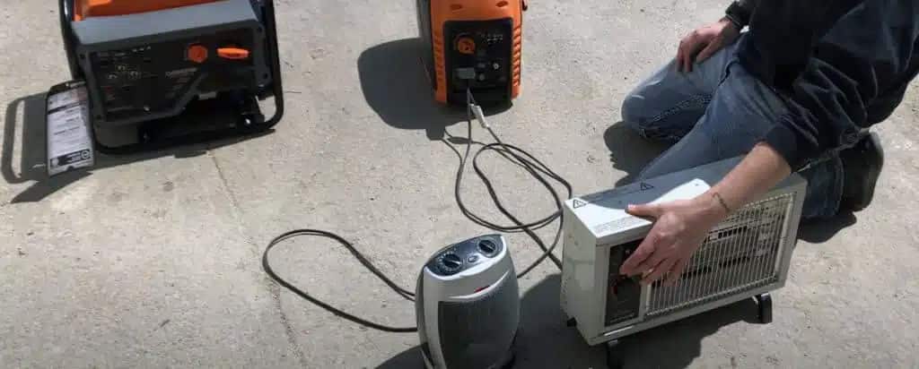 Running a generator in an open area