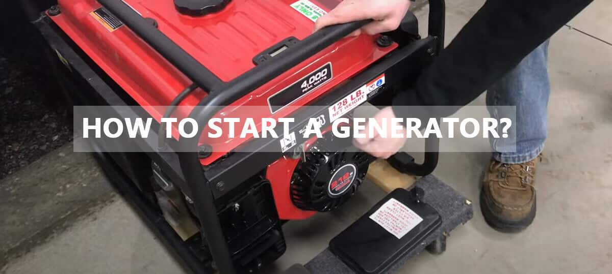 how to start the generator