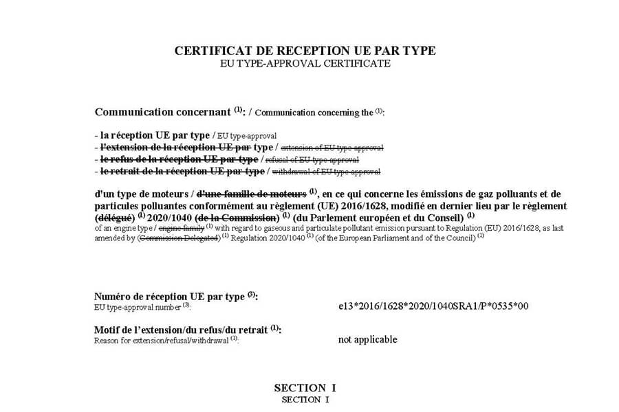 euro-5 certificate