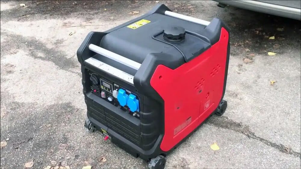 gasoline generators placed on the ground