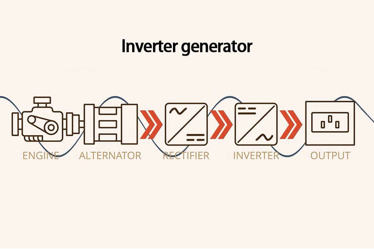how an inverter generator works step by step